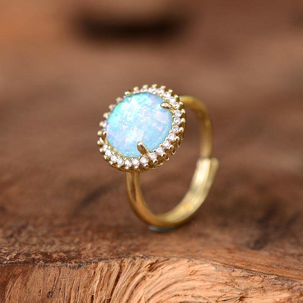 Mystical Shine Cocktail Ring – Elowen-Blue-The Livary
