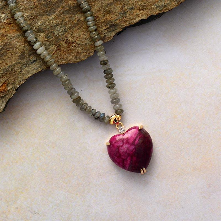 Healing Heart Bead Necklace - Nova-The Livary