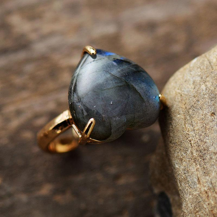 Healing Heart Gemstone Ring - Selena-Jade-The Livary