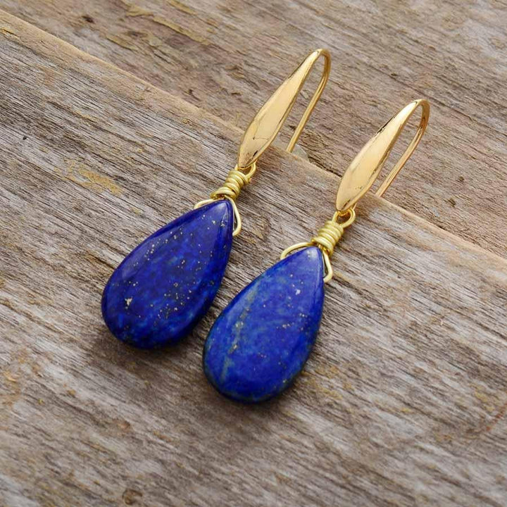 Deep Blue Lapis Earrings of the Dreamers - Selene-The Livary