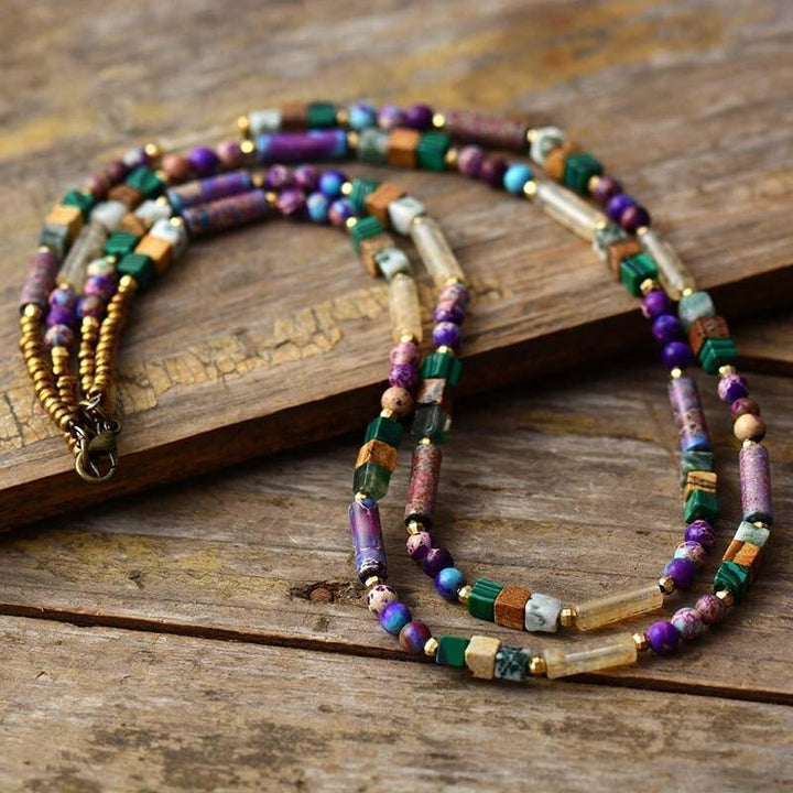 Gemstone Choker Necklace - Isabella-The Livary