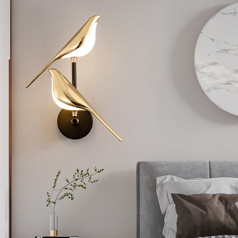 AA OUT OF STOCK Modern Birds Wall Lamp - AviaryGlow-1 Bird Wall Lamp-The Livary