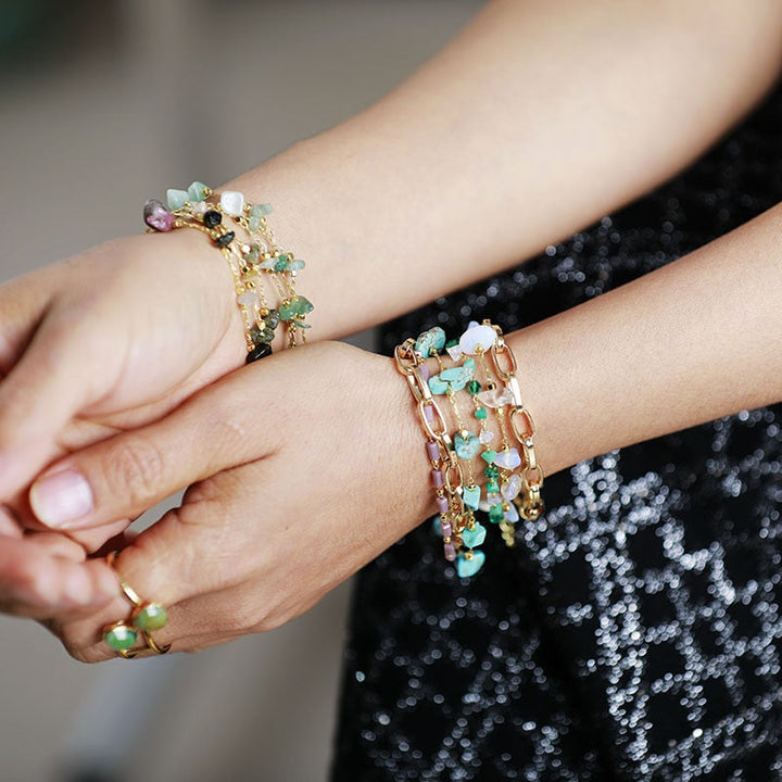 Layered Bracelet Turquoise & Opal – Isabelle-Turquoise-The Livary