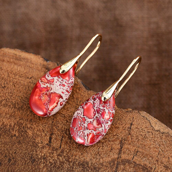 Jasper Dream Earrings - Nyssa-Gold-The Livary
