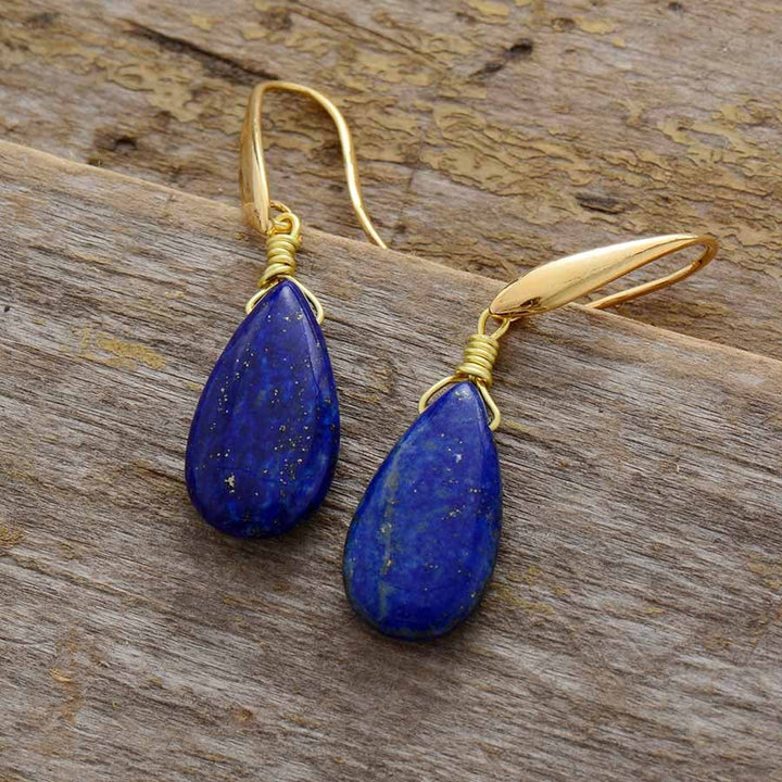 Deep Blue Lapis Earrings of the Dreamers - Selene-The Livary