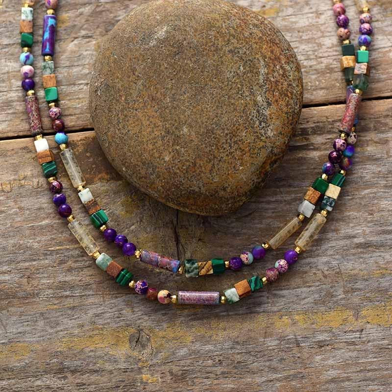 Gemstone Choker Necklace - Isabella-The Livary