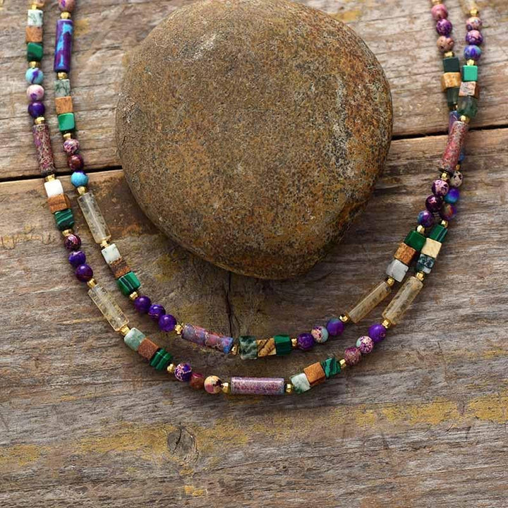 Gemstone Choker Necklace - Isabella-The Livary