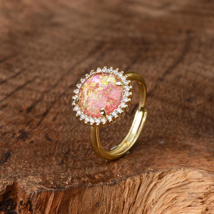 Mystical Shine Cocktail Ring – Elowen-Blue-The Livary