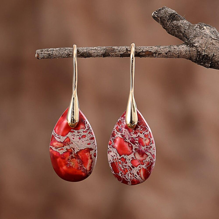 Jasper Dream Earrings - Nyssa-Silver-The Livary