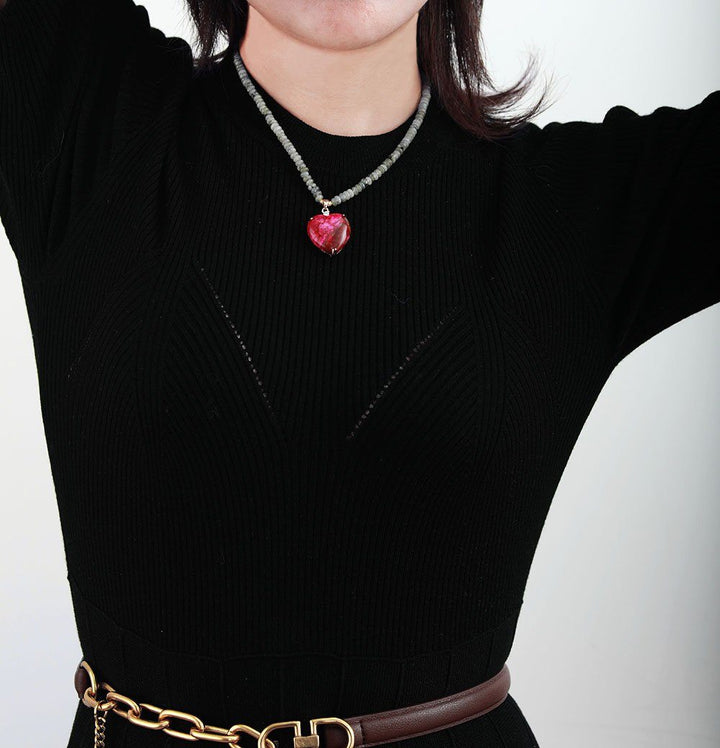 Healing Heart Bead Necklace - Nova-The Livary