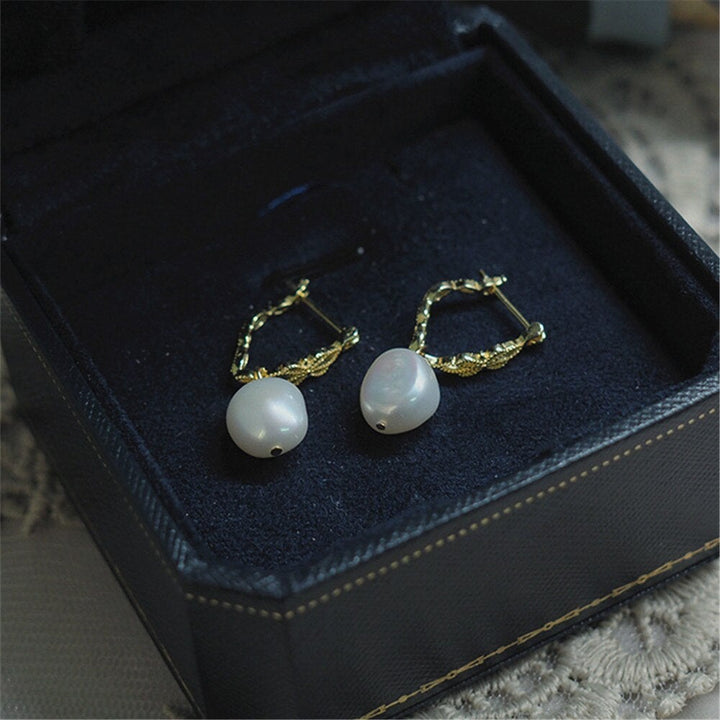 Natural Pearl Earrings - Vivienne-The Livary