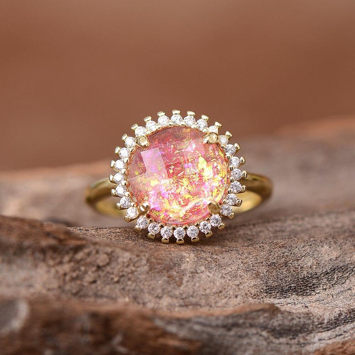 Mystical Shine Cocktail Ring – Elowen-Blue-The Livary