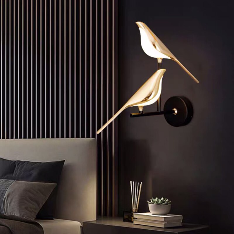 AA OUT OF STOCK Modern Birds Wall Lamp - AviaryGlow-1 Bird Wall Lamp-The Livary