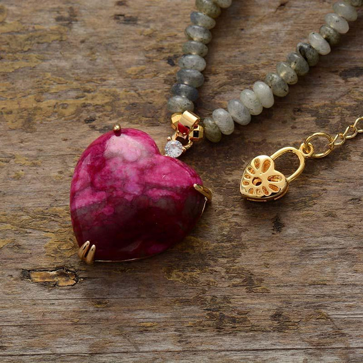 Healing Heart Bead Necklace - Nova-The Livary