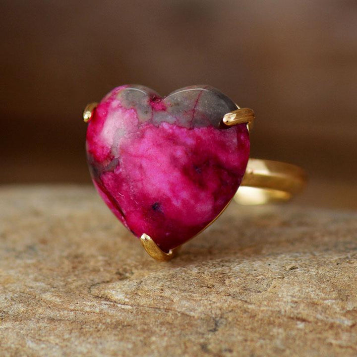 Healing Heart Gemstone Ring - Selena-Jade-The Livary