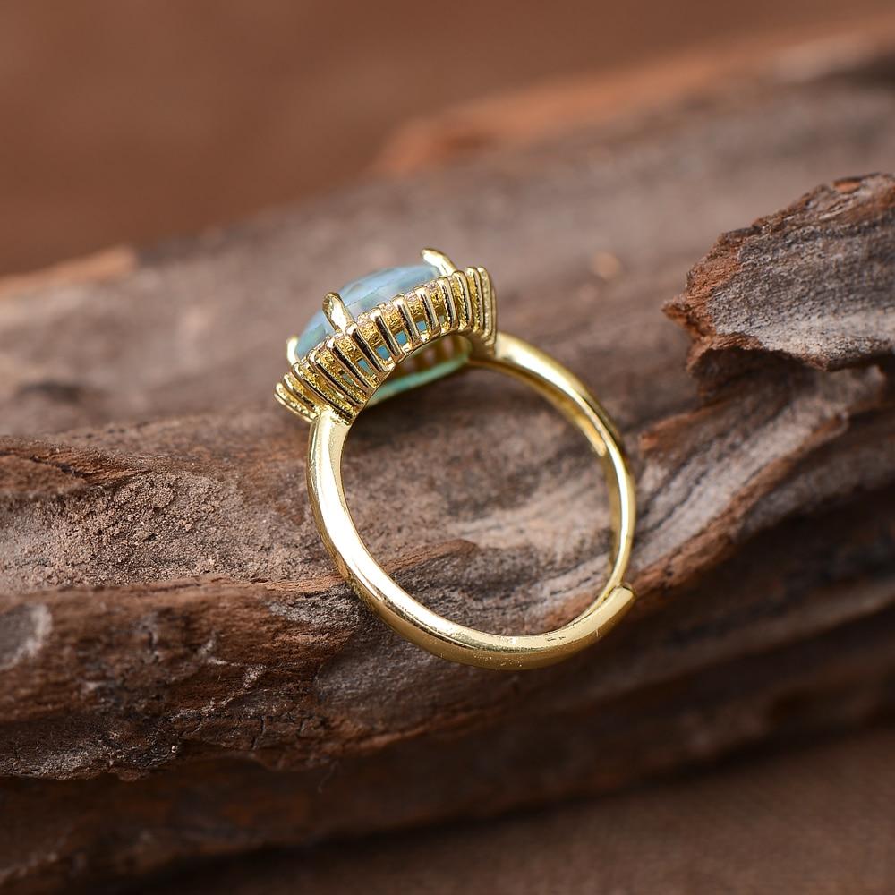 Mystical Shine Cocktail Ring – Elowen-Blue-The Livary