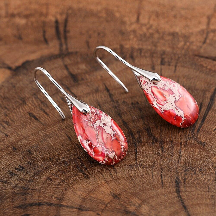 Jasper Dream Earrings - Nyssa-Silver-The Livary