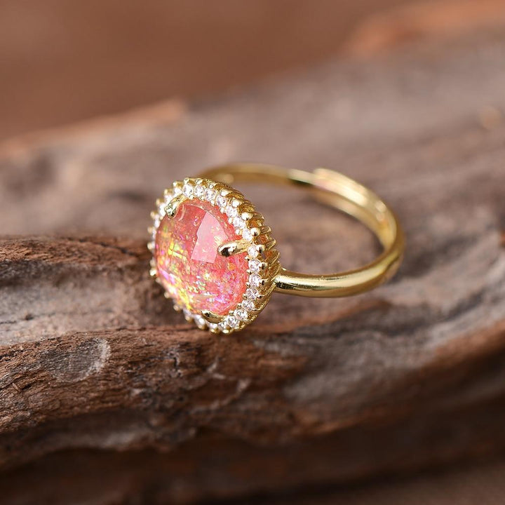 Mystical Shine Cocktail Ring – Elowen-Red-The Livary
