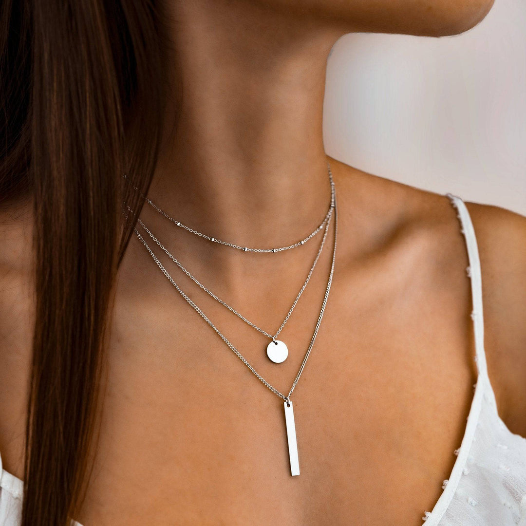 Layered Triple Necklace - Elise-Gold-The Livary