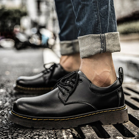 Casual Men's Lace-Up Shoes – Milo-Black-7-The Livary