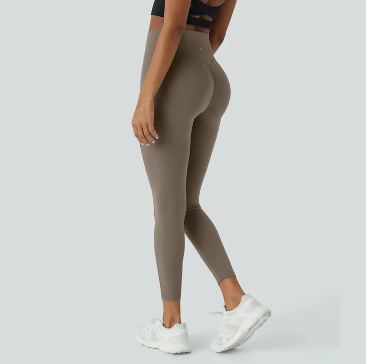 Stylish Push-Up Legging – Mila | Instantly lifting effect-S-Brown-The Livary