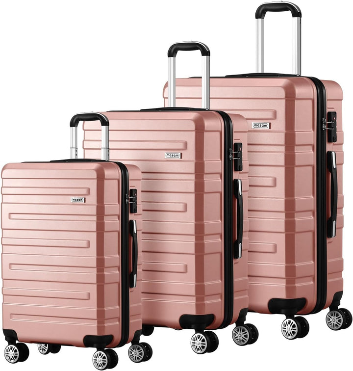 3-Piece Hard-Shell Spinner Luggage Set with TSA Lock and Organised Interior
