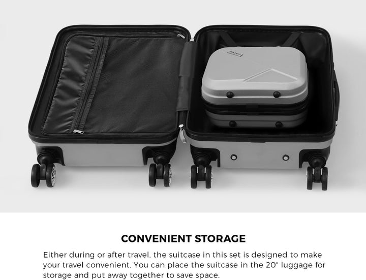 3-Piece Hard-Shell Spinner Luggage Set with TSA Lock and Organised Interior