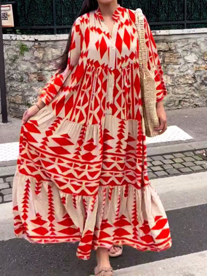Airy maxi dress – Emilia-Red-S-The Livary