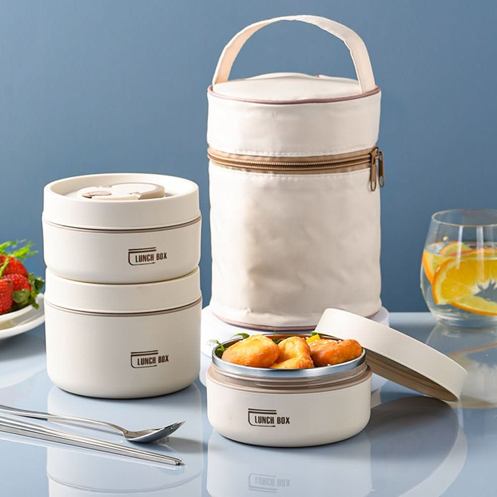 Portable Insulated Meal Container Set - LunchMate-White-2 dozen + bag + FREE cutlery set-The Livary
