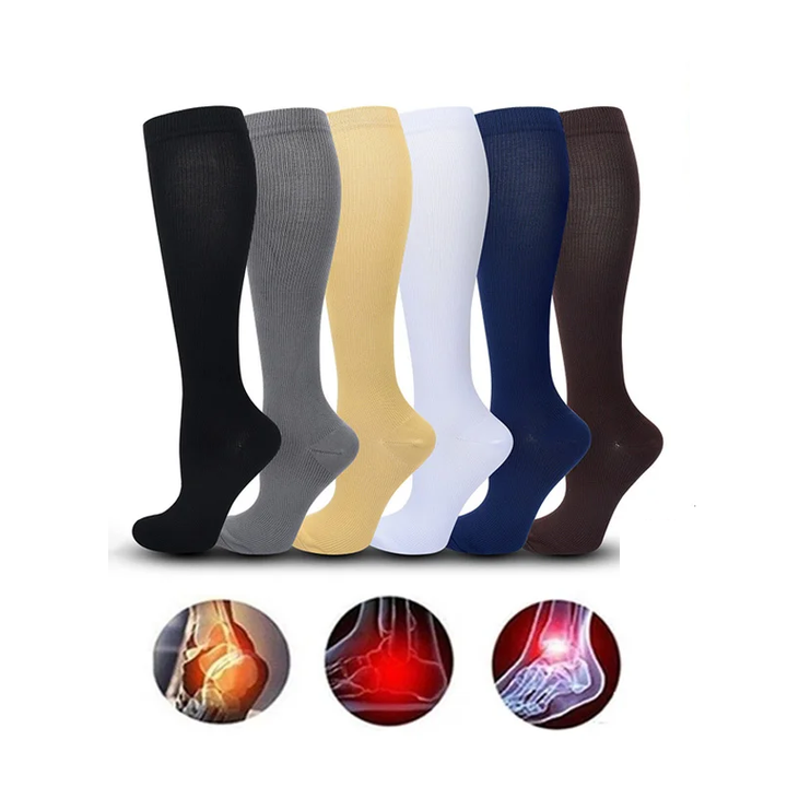 3 Pairs of Knee-High Compression Socks - FitSupport-3 pairs grey-S-M (2.5-5)-The Livary