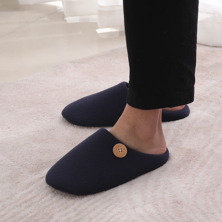 Memory Foam Comfort Slippers - CloudStep-3.5-4-Khaki-The Livary