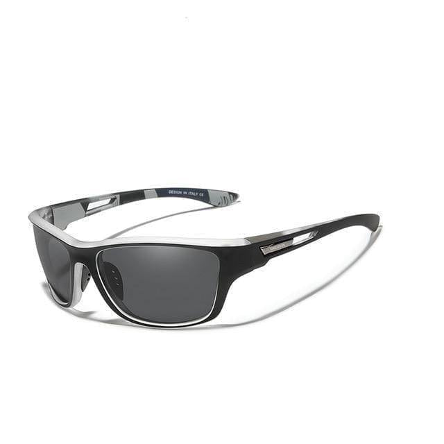 Ultralight polarising sunglasses with UV protection – Marco-White Black-The Livary
