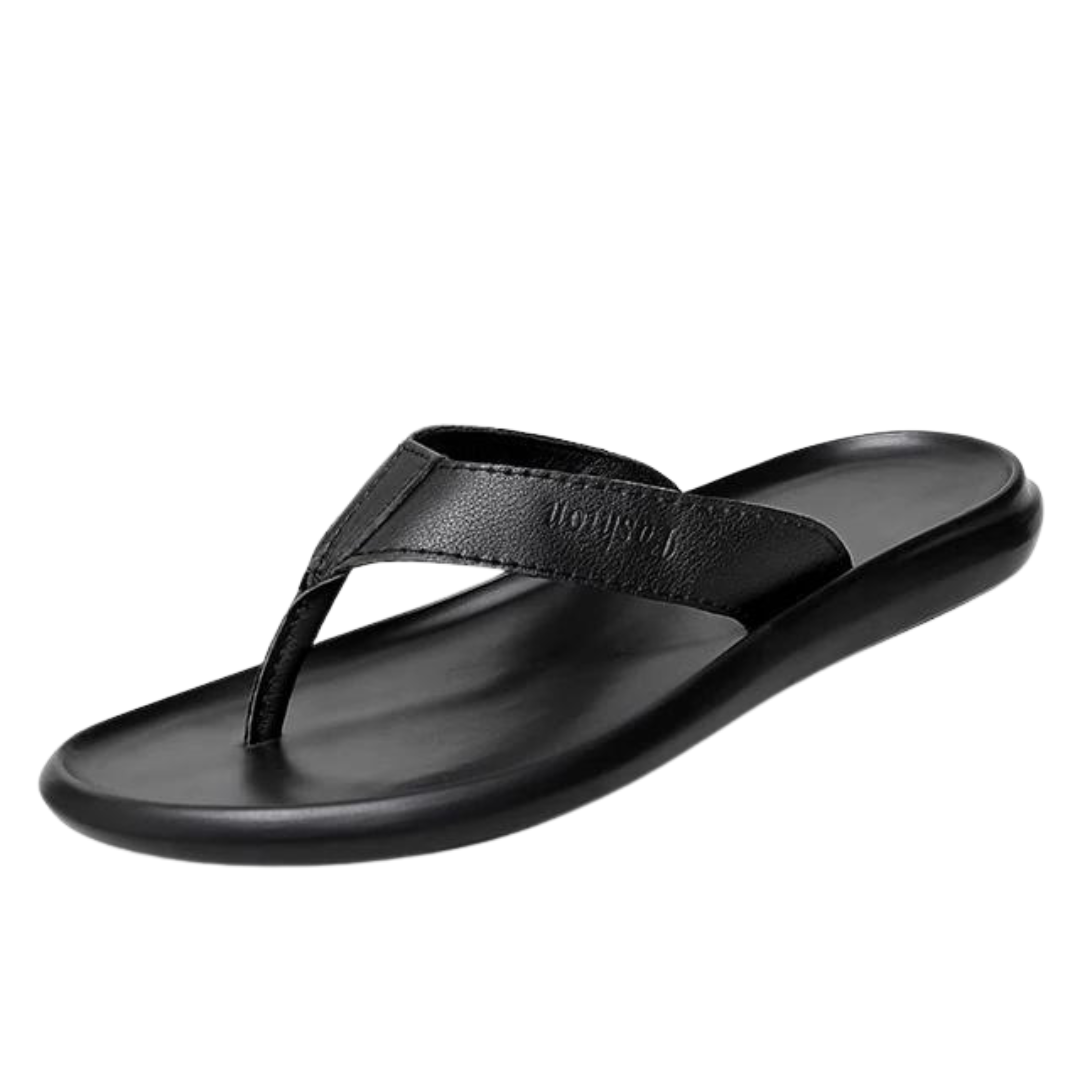 Comfortable & Stylish Men's Outdoor Summer Slippers – Leano-Black-6-The Livary