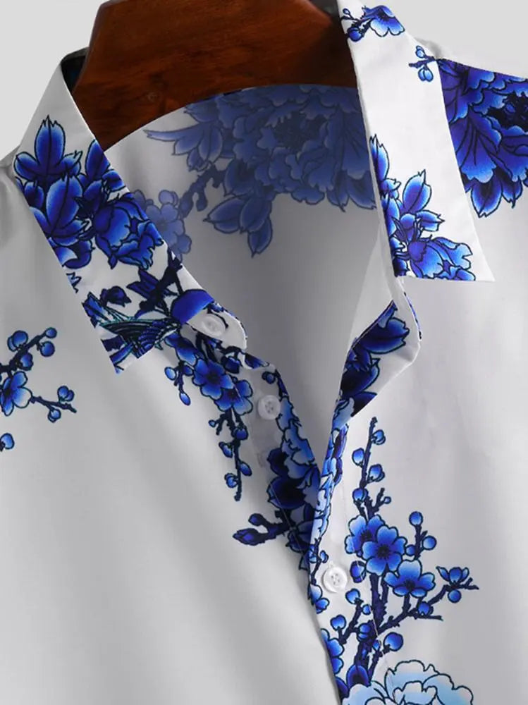 Floral short-sleeved summer shirt for men – Fabrizio-XS-The Livary