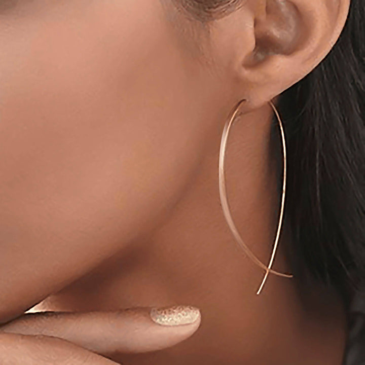 Stylish Minimalist Earrings - Lina-Silver-The Livary