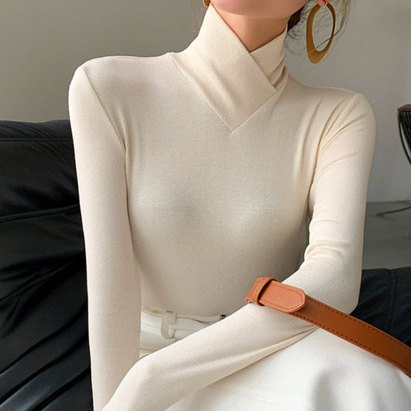 Trendy Ladies Turtleneck - Marlène-Ivory-S-The Livary