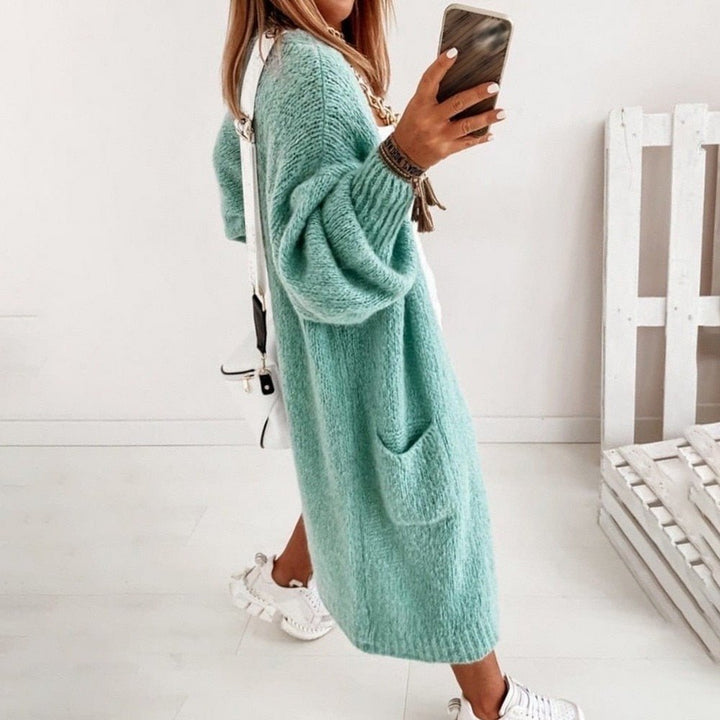 Soft Knit Oversized Women's Cardigan - Sienna-Khaki-XS-The Livary