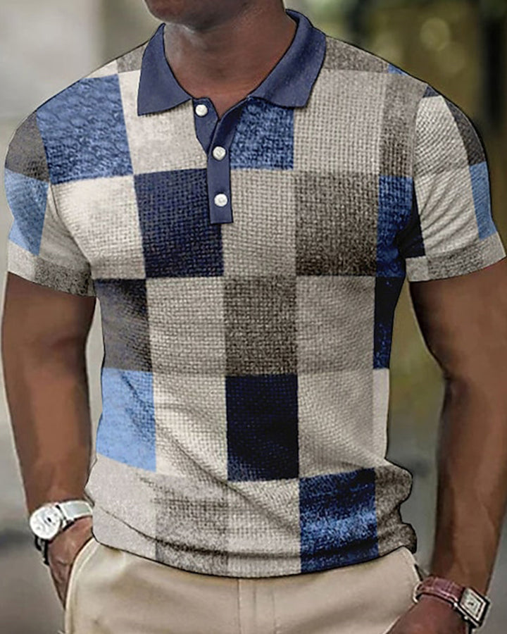 Checked Polo with Short Sleeves - Renaldo