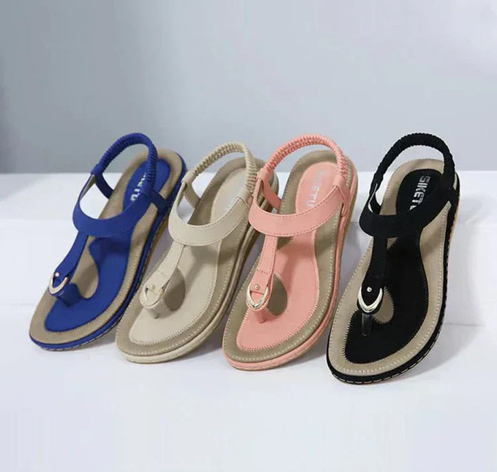 Light flat summer sandals for women – Elodie-Blue-2.5-The Livary