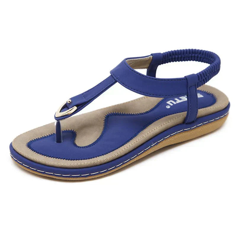 Light flat summer sandals for women – Elodie-Blue-2.5-The Livary