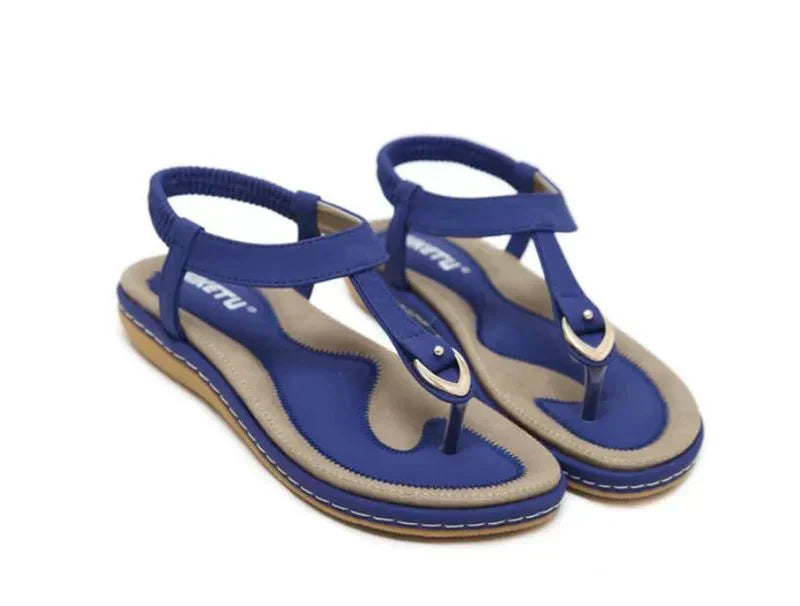 Light flat summer sandals for women – Elodie-Blue-2.5-The Livary