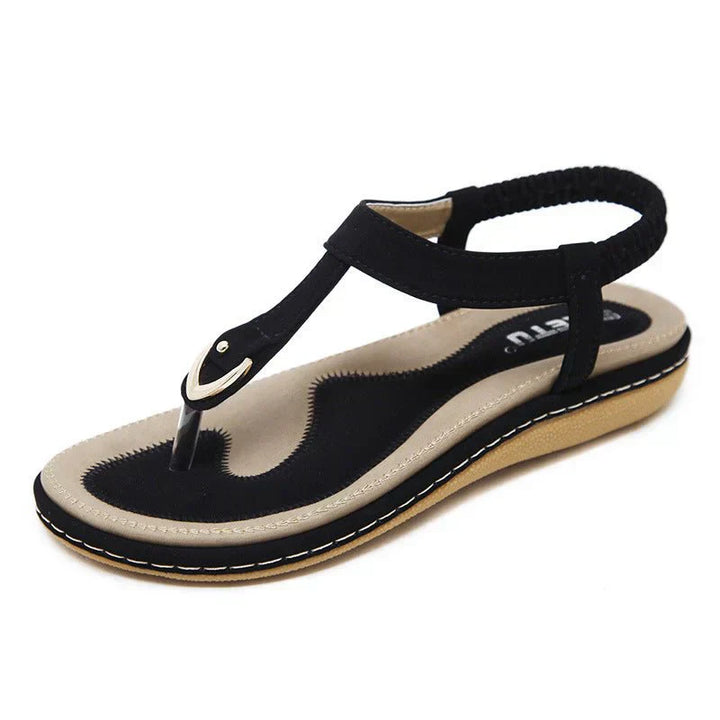 Light flat summer sandals for women – Elodie-Black-2.5-The Livary
