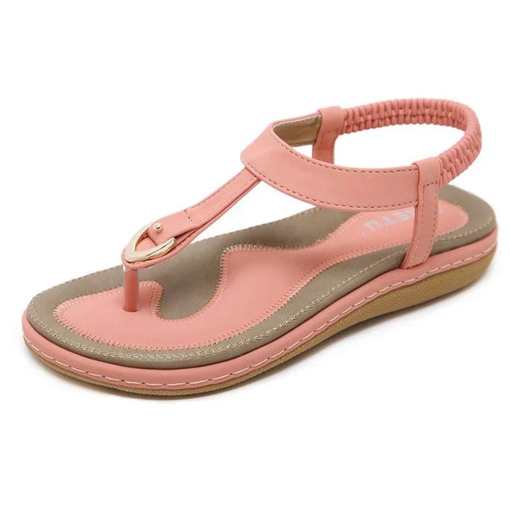 Light flat summer sandals for women – Elodie-Pink-2.5-The Livary