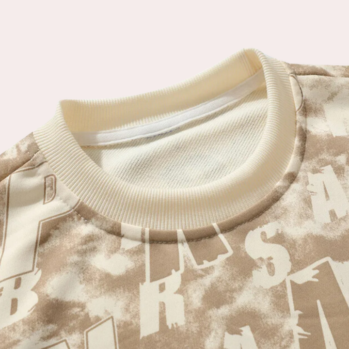 Luxury Sweatshirt for Men - Miles-Khaki-S-The Livary