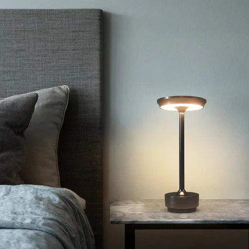 Wireless USB Rechargeable Design Table Lamp - GlowBeam-Gold-The Livary