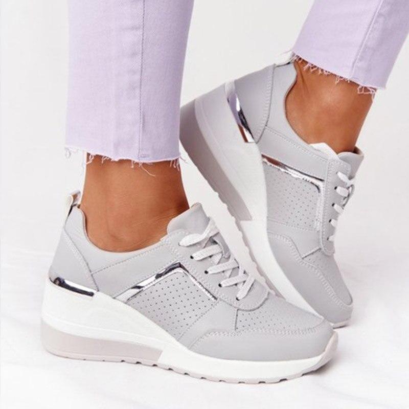 Stylish Orthopaedic Women's Sneakers - Lea-Beige-3-The Livary
