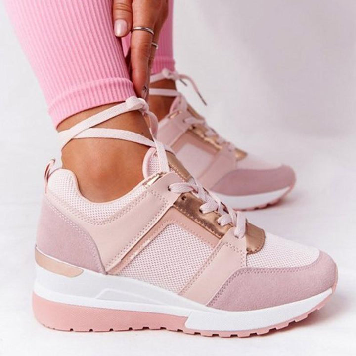 Stylish Orthopaedic Women's Sneakers - Lea-Pink-3-The Livary