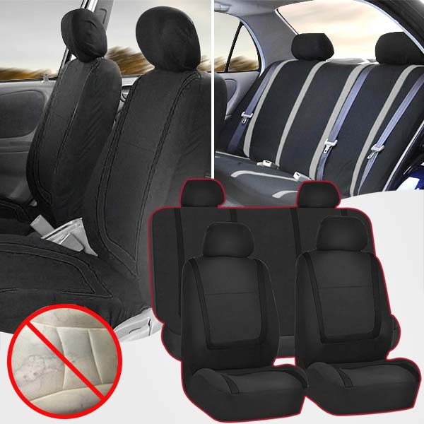 9-Piece Universal Car Seat Covers – AutoLuxe-Gray-The Livary