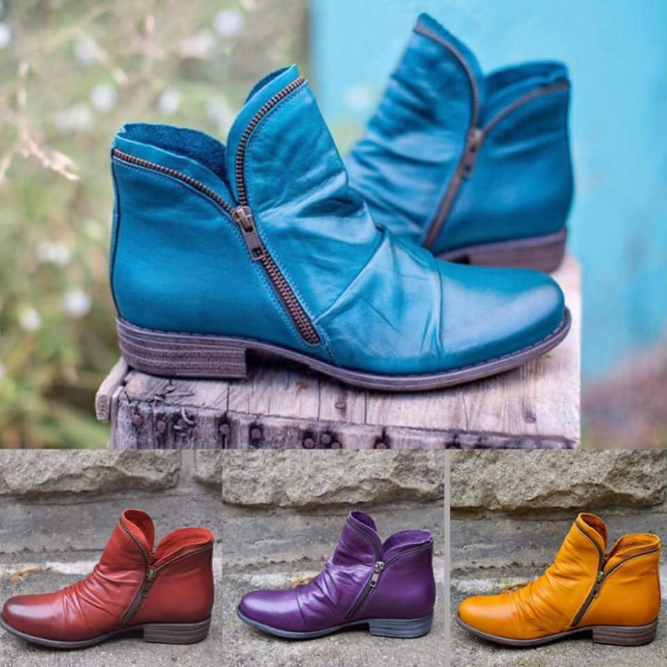 Fashionable Ankle Boots for Cold Days - WinterChic-Blue-2.5-The Livary