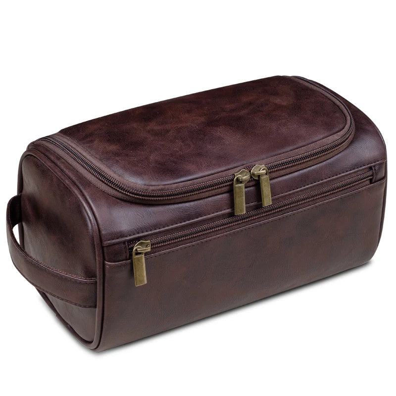 Luxury Toiletry Bags for Travel - Voyago-Dark brown-The Livary